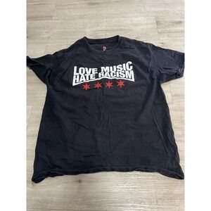 Love Music Hate Racism Shirt Size‎ Large Black Rancid The Specials The Clash